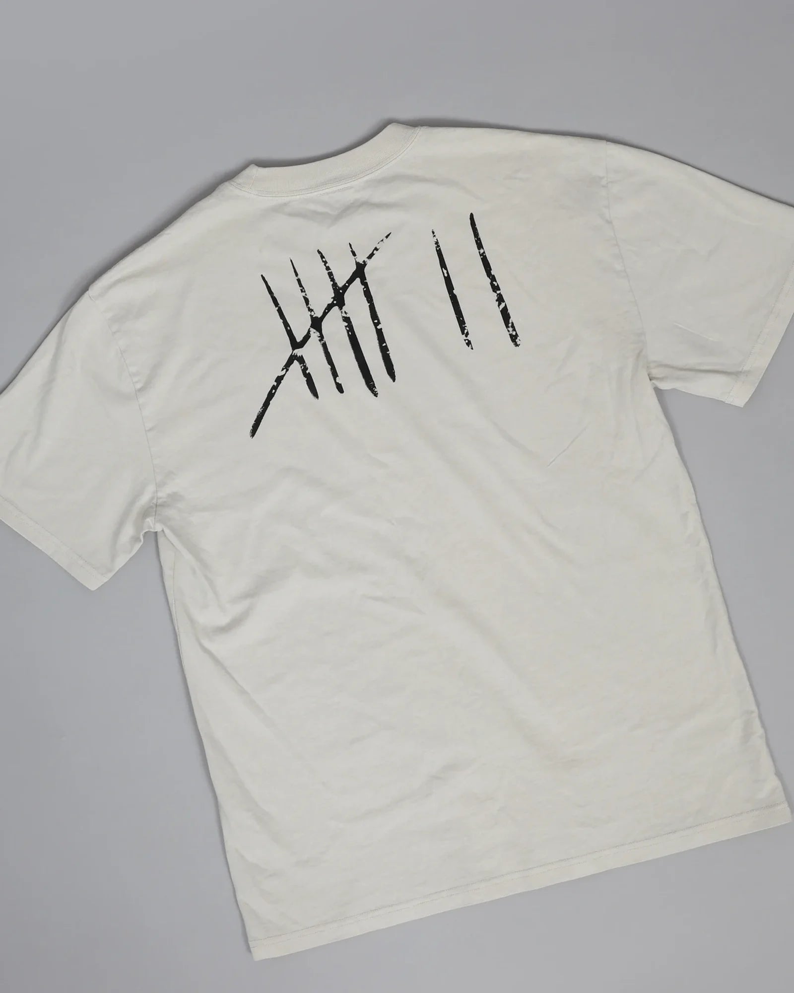 Light Tally Tee large back print