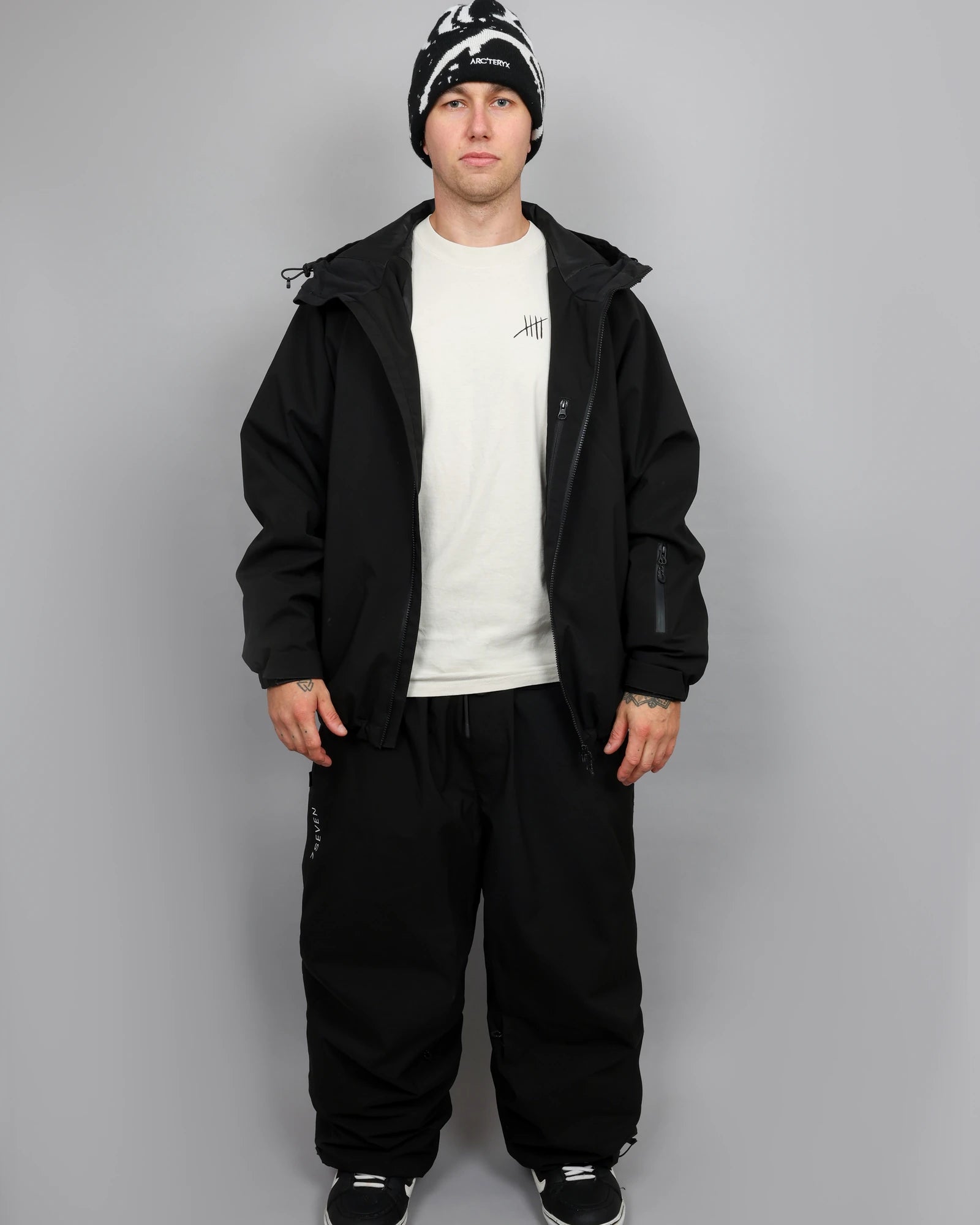 Black Baggy Core Set with jacket open